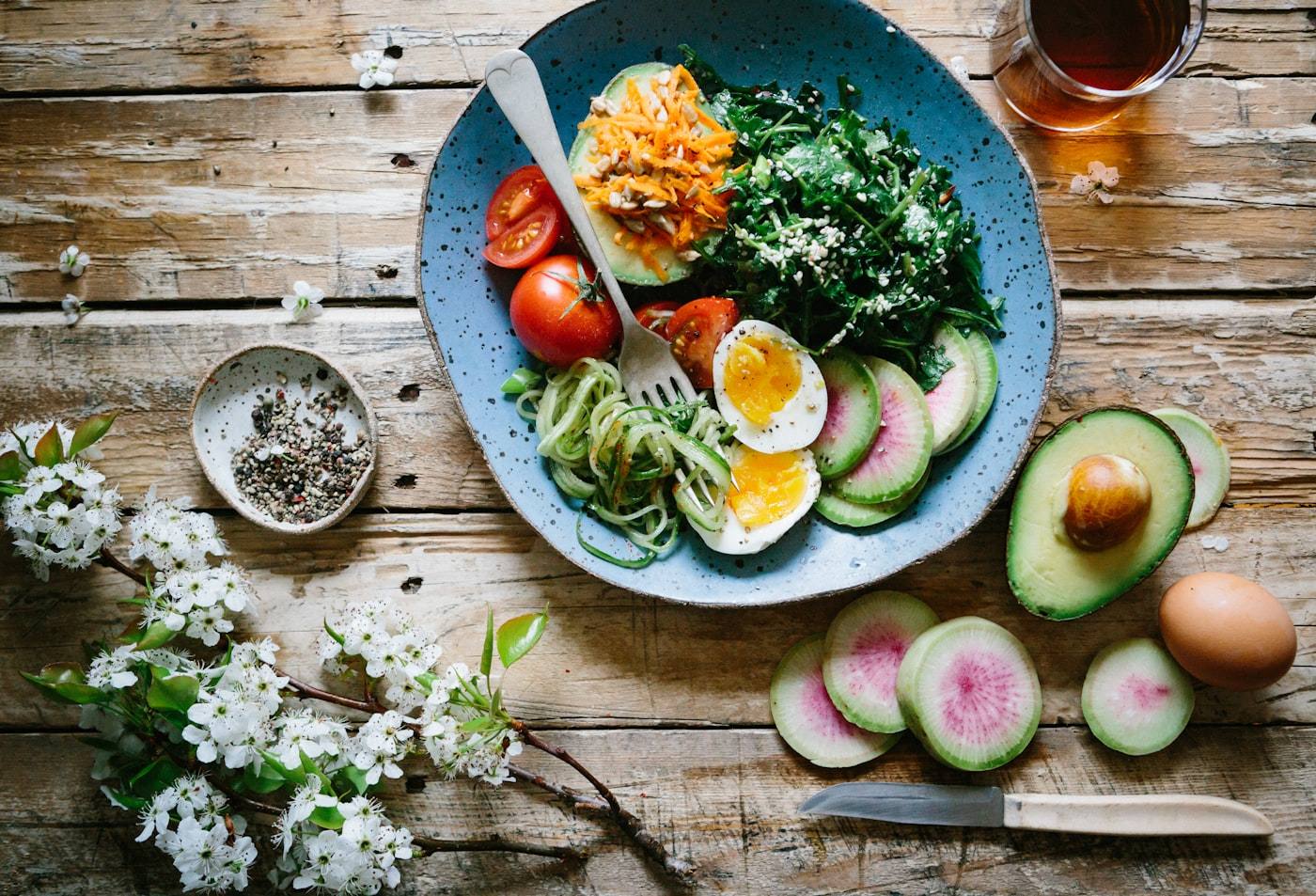 A fresh Mediterranean-style salad
